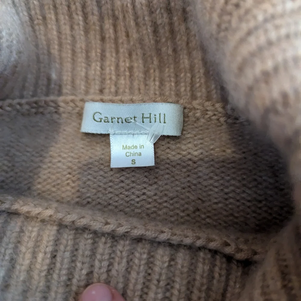 Garnet Hill Tan Turtleneck Sweater - Picture 4 of 7